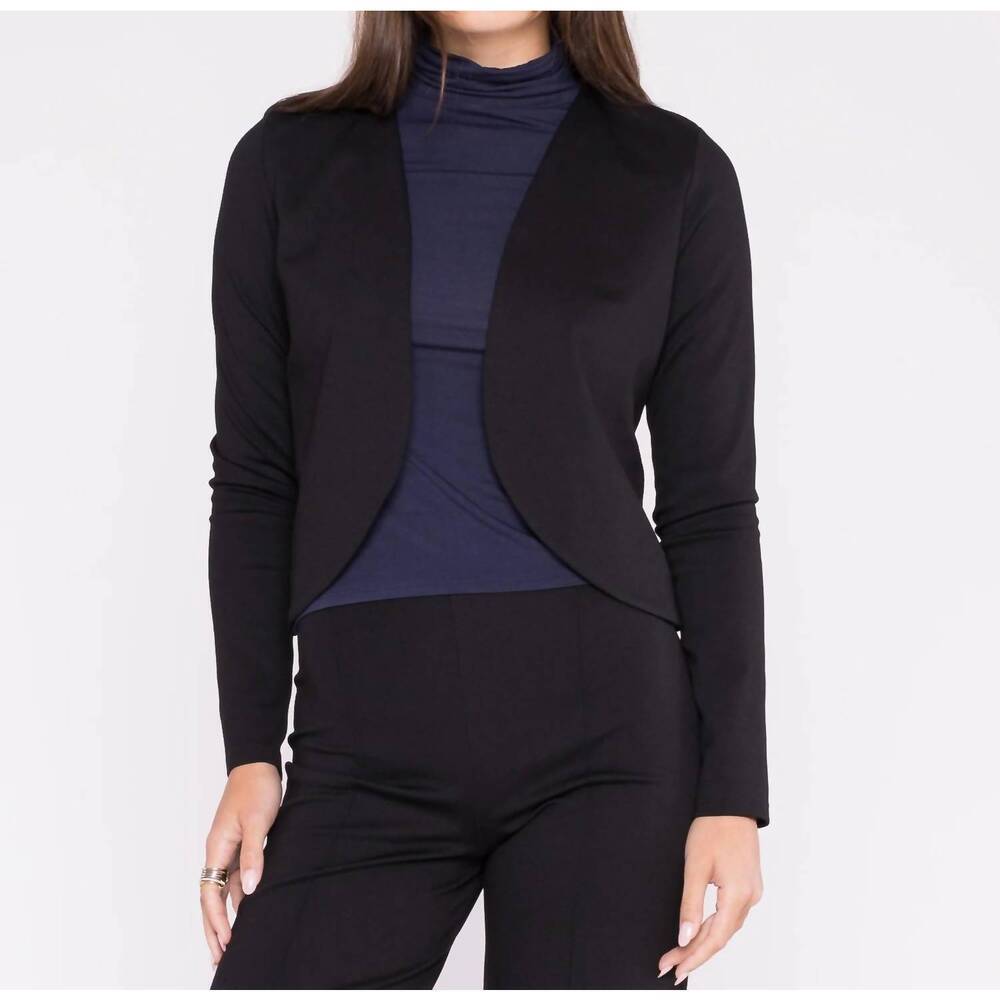 NEW RIPLEY RADER ponte knit bolero top in black